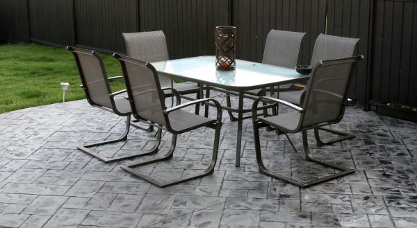 Backyard Concrete Stamping in Kalispell